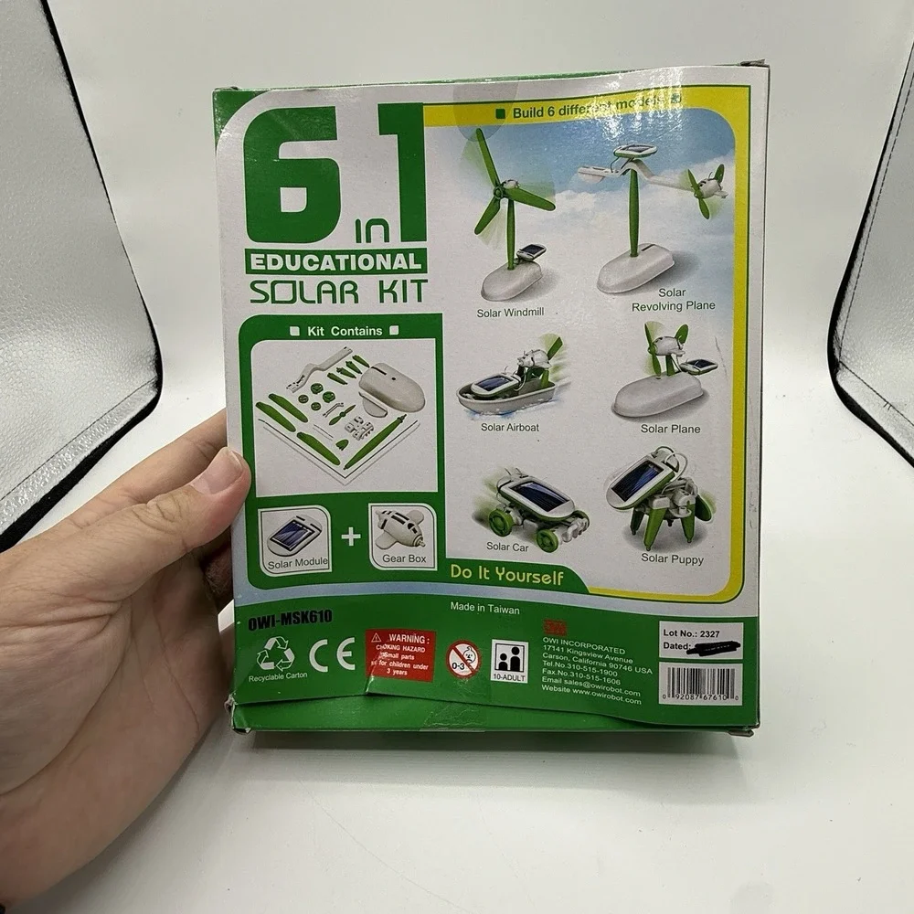 Robotikits 6‎ in 1 Educational Solar Robot Kit OWI-MSK610 new open box